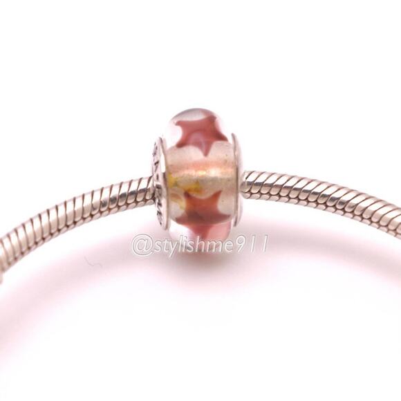 Authentic PANDORA Cinnamon Stars Glass Murano Bead - 790903 - Picture 4 of 9